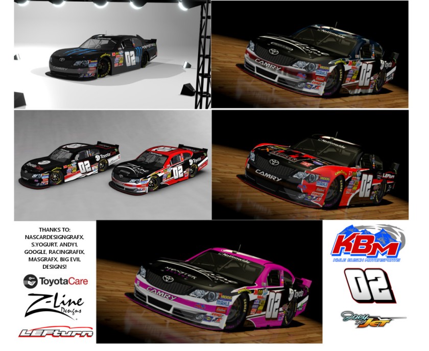 The paint schemes I created using a NASCAR Nationwide Template.